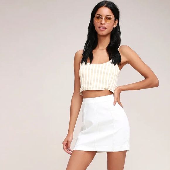 Free People Dresses & Skirts - Free people white denim skirt